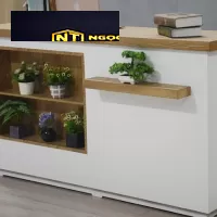 Xưởng Nội Thất Ngọc Thịnh - Quầy thu ngân kết hợp kệ hiện đại & sang trọng